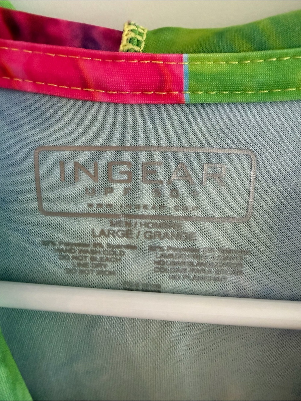 Ingear Tie-Dye Hooded Pullover in Pink and Green - Picture 2 of 4
